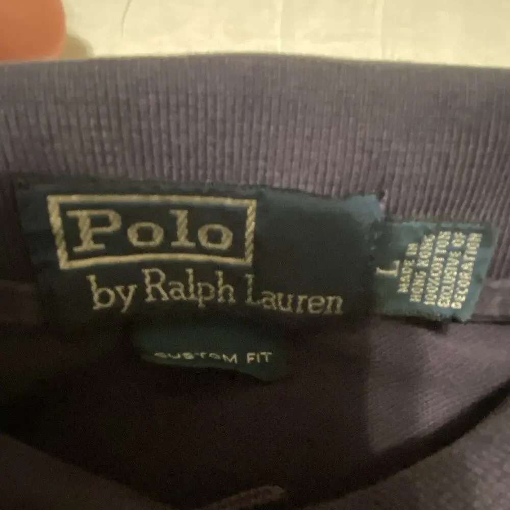 Polo Ralph Lauren black Solid Knit Custom Fit Polo Shirt Men’s L Short Sleeve